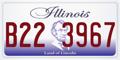 IL license plate B223967