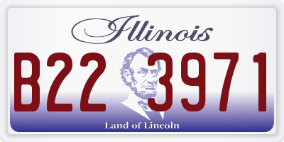 IL license plate B223971