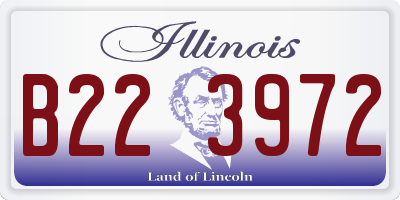 IL license plate B223972
