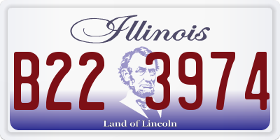 IL license plate B223974