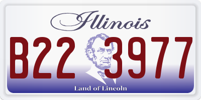 IL license plate B223977