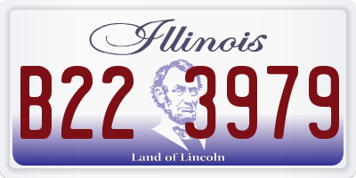 IL license plate B223979