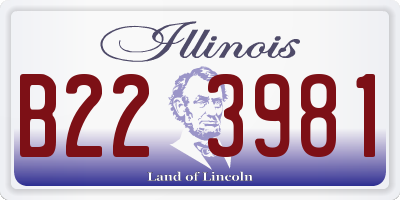 IL license plate B223981