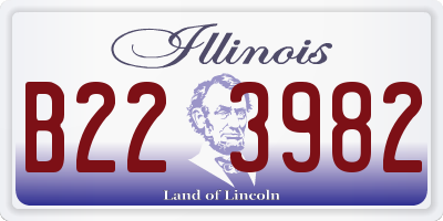 IL license plate B223982
