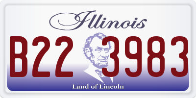 IL license plate B223983