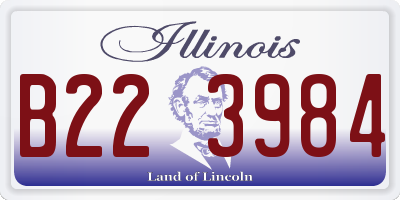 IL license plate B223984
