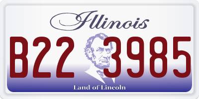 IL license plate B223985