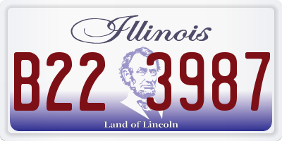 IL license plate B223987