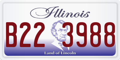 IL license plate B223988
