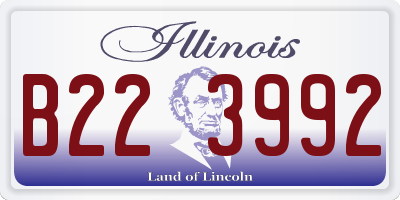 IL license plate B223992