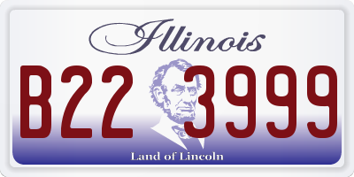IL license plate B223999