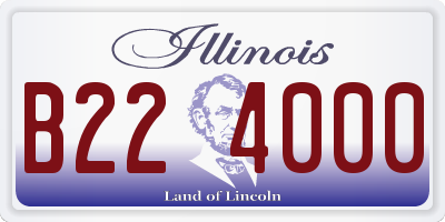 IL license plate B224000
