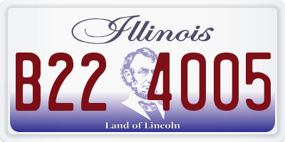 IL license plate B224005