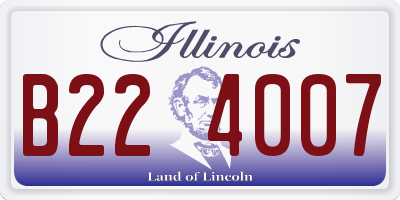 IL license plate B224007