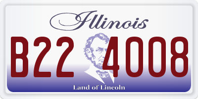 IL license plate B224008