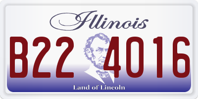 IL license plate B224016