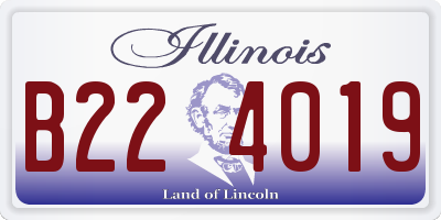IL license plate B224019
