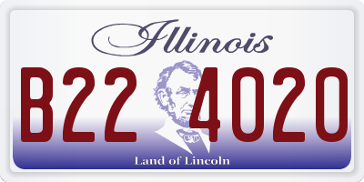 IL license plate B224020
