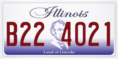 IL license plate B224021