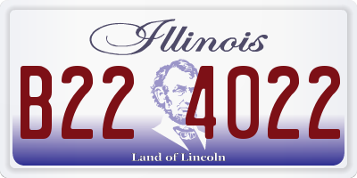 IL license plate B224022
