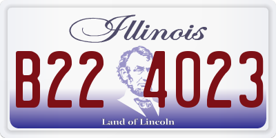 IL license plate B224023