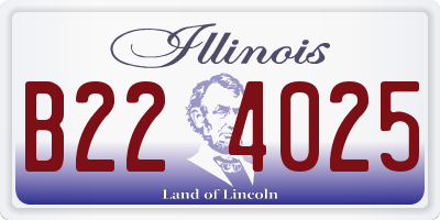 IL license plate B224025
