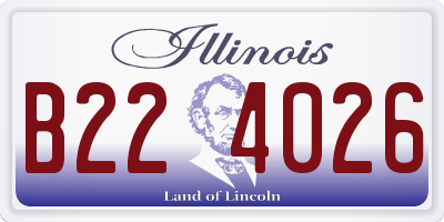 IL license plate B224026