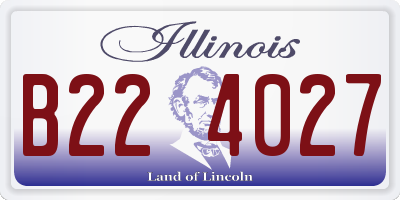 IL license plate B224027