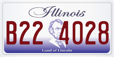 IL license plate B224028