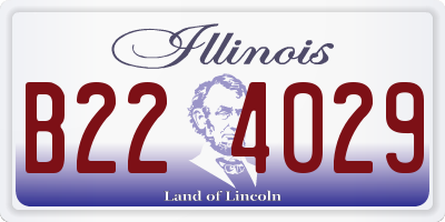 IL license plate B224029