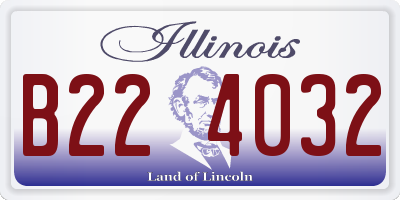 IL license plate B224032