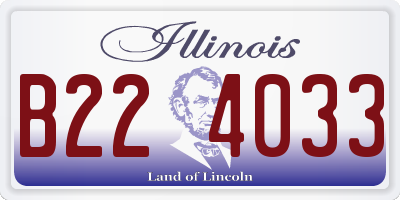 IL license plate B224033