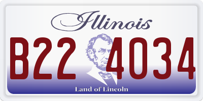 IL license plate B224034