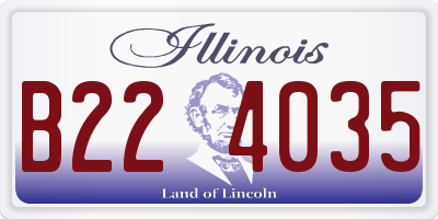 IL license plate B224035