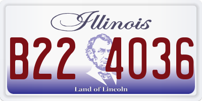 IL license plate B224036
