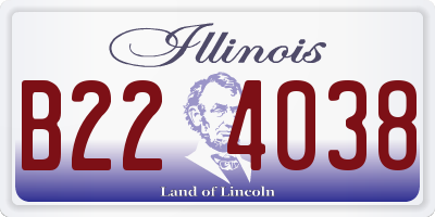 IL license plate B224038