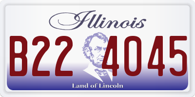 IL license plate B224045