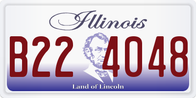 IL license plate B224048