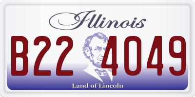 IL license plate B224049