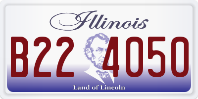 IL license plate B224050