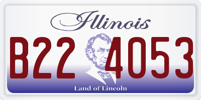 IL license plate B224053