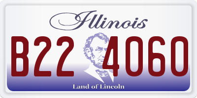 IL license plate B224060