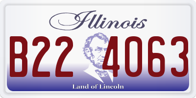 IL license plate B224063