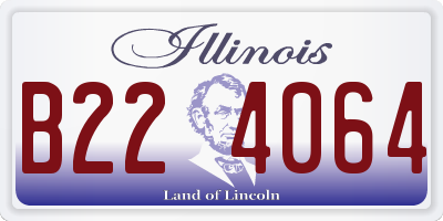IL license plate B224064