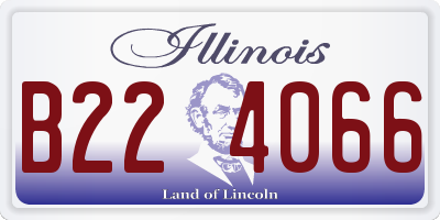 IL license plate B224066