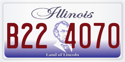 IL license plate B224070