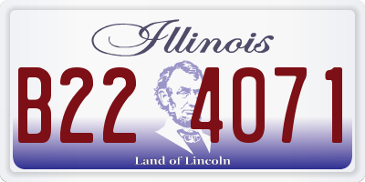IL license plate B224071