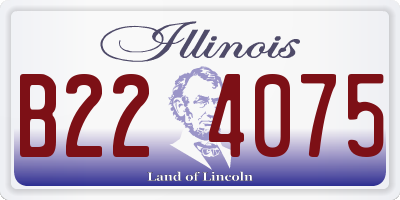 IL license plate B224075