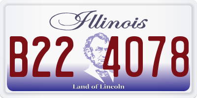 IL license plate B224078