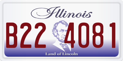 IL license plate B224081
